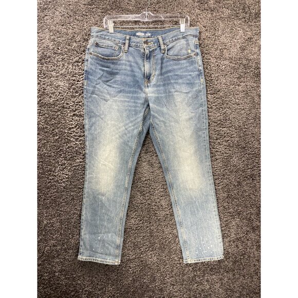Old Navy Jeans Mens 34x30 Blue Denim Skinny Built-In Flex Mid Rise Flat Front - Picture 15 of 15